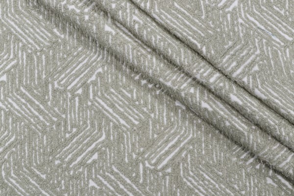 Kaufmann Rhyme Embroidered Drapery Fabric in Green Tea 