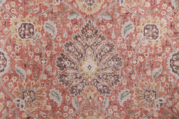 Kaufmann Shanaya Printed Chenille Decorator Fabric in Tangerine 