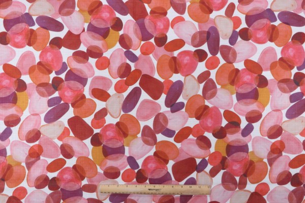 Golding Rock Retreat Printed Polyester Drapery Fabric in Sangria 