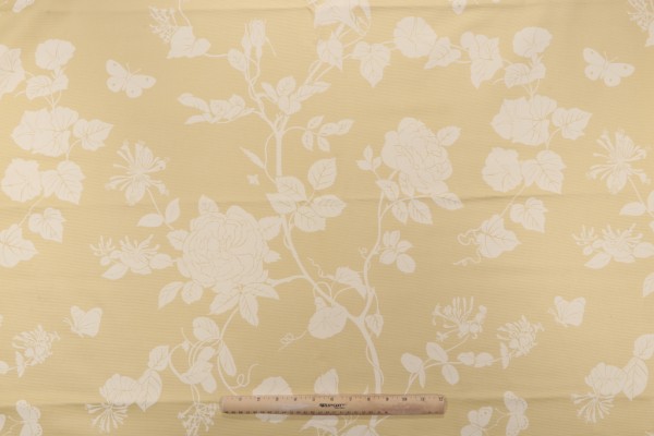 Robert Allen Rivita Printed Drapery Fabric in Butternut