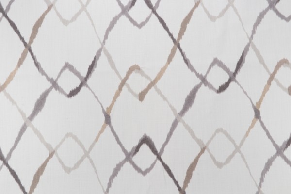 Halima Printed Cotton Drapery Fabric in Smoke