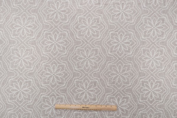 Valiant Fabrics Alpine Embroidered Drapery Fabric in Linen 