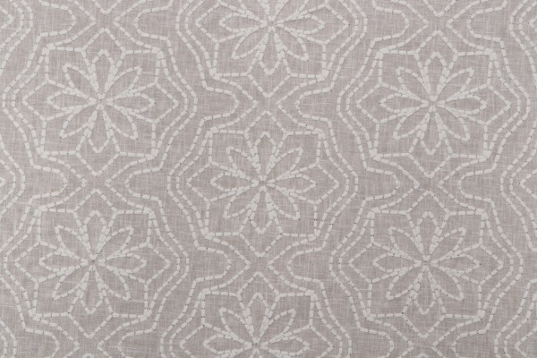 Valiant Fabrics Alpine Embroidered Drapery Fabric in Linen 