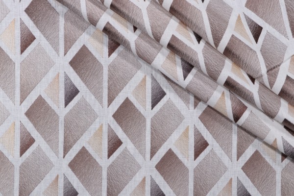 Valiant Fabrics Reza Embroidered Drapery Fabric in Natural 