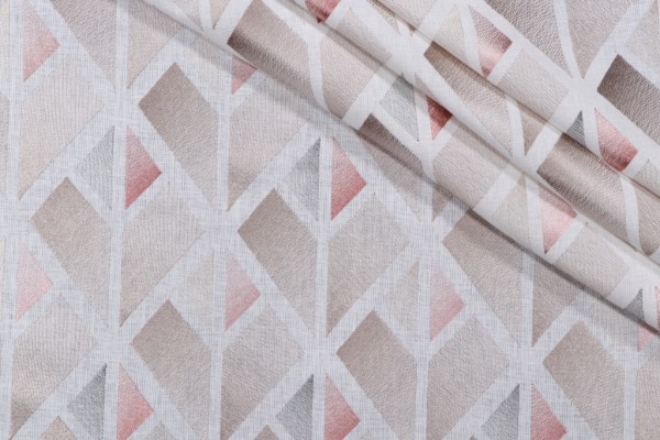 Valiant Fabrics Reza Embroidered Drapery Fabric in Powder 