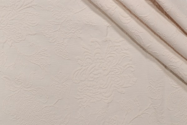 Gabrielle Matelasse Upholstery Fabric in Sand