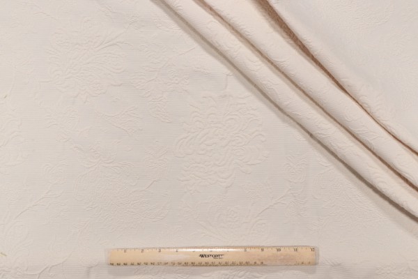 Gabrielle Matelasse Upholstery Fabric in Sand