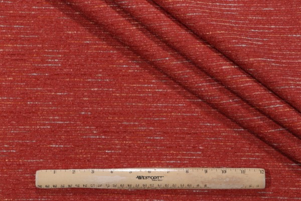 Golding Pulse Woven Chenille Upholstery Fabric in Cayenne 