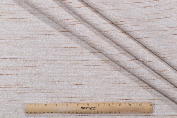 Golding Pulse Woven Chenille Upholstery Fabric in Flax 