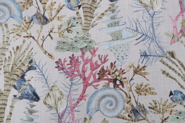 Click for Hamilton Cordelia Printed Cotton Drapery Fabric in Flax  Hamilton Cordelia Printed Cotton Drapery Fabric in Flax