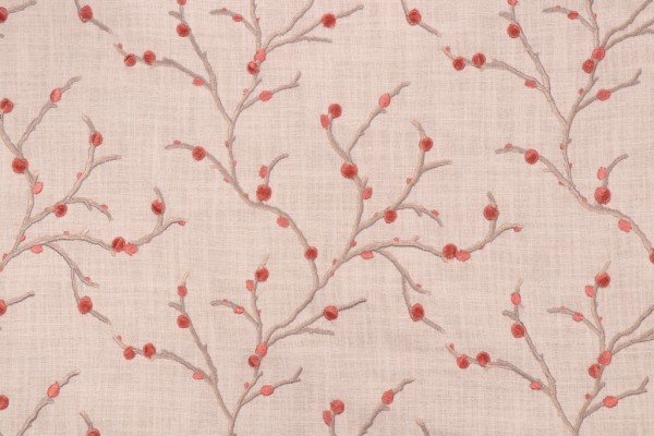 P Kaufmann Kerala Embroidered Drapery Fabric in Rosehip