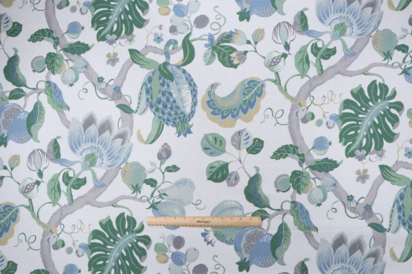 Click for 0.75 Yards P Kaufmann Harmony Printed Cotton Drapery Fabric in Lagoon P Kaufmann Harmony Printed Cotton Drapery Fabric in Lagoon