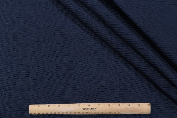 Waverly Billow Woven Matelasse Upholstery Fabric in Navy