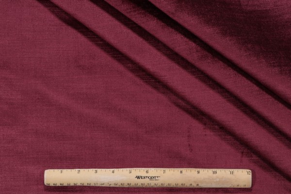 Sample of P Kaufmann Temptation Velvet Upholstery Fabric in Wine 