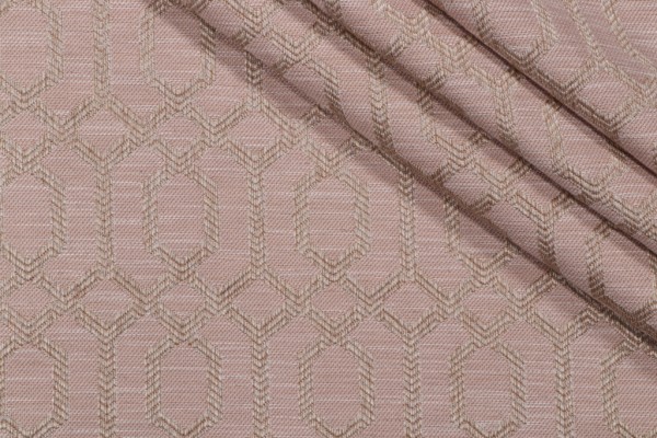 Hamilton Parquet Woven Upholstery Fabric in Rosedust 