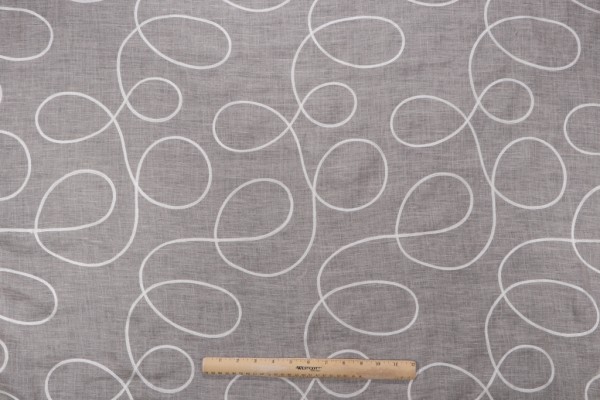 Hamilton Chino Sheer Embroidered Drapery Fabric in Linen 