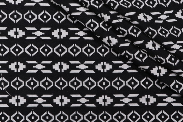 Macias Woven Upholstery Fabric in Onyx 