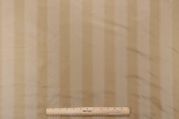 Reilly Stripe Woven Drapery Fabric in Antique