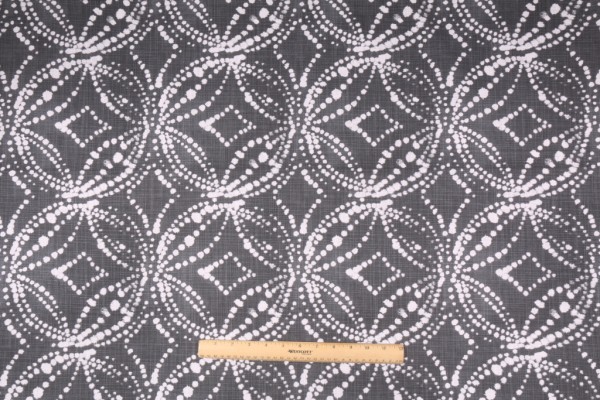 Premier Prints Gerardo Printed Slubbed Cotton Canvas Drapery Fabric in Black Flame