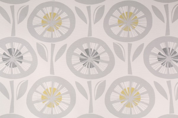 Terrasol - Lemondrop Printed Polyester Outdoor Fabric in Platinum