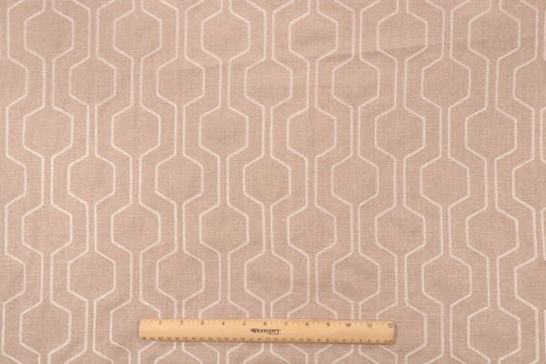 Richloom Climber Embroidered Drapery Fabric in Flax
