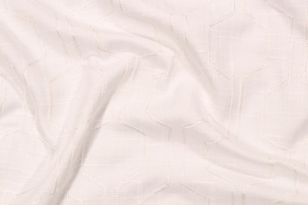 Richloom Climber Embroidered Drapery Fabric in Snow