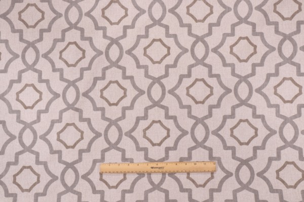 Magnolia Home Talbot Printed Cotton Drapery Fabric in Metal