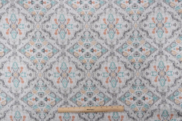 Kelly Ripa Home Seen & Heard Printed Cotton Drapery Fabric in Shell