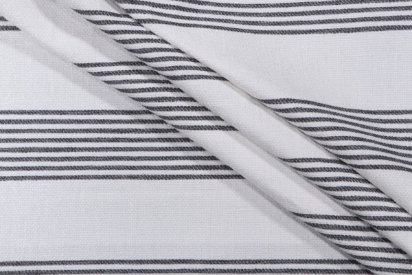PK Lifestyles Alleyway Stripe Woven Chenille Upholstery Fabric in Domino