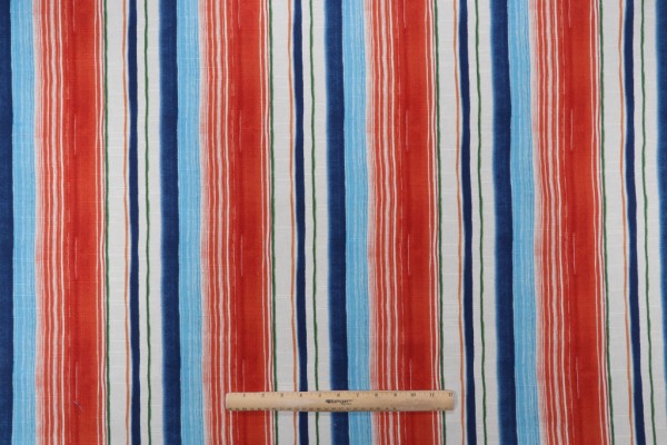 Click for 1 Yards Tommy Bahama Seascape Stripe Printed Cotton Drapery Fabric in Carib Tommy Bahama Seascape Stripe Printed Cotton Drapery Fabric in Carib