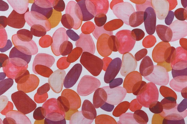 Golding Rock Retreat Printed Polyester Drapery Fabric in Sangria