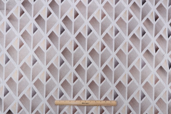 Valiant Fabrics Reza Embroidered Drapery Fabric in Natural