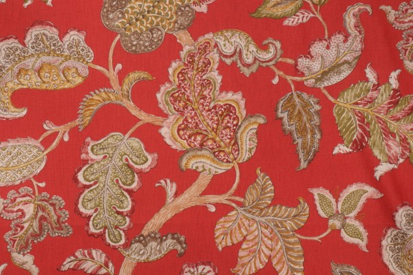 Kaufmann Lawrence Printed Cotton Drapery Fabric in Poppy