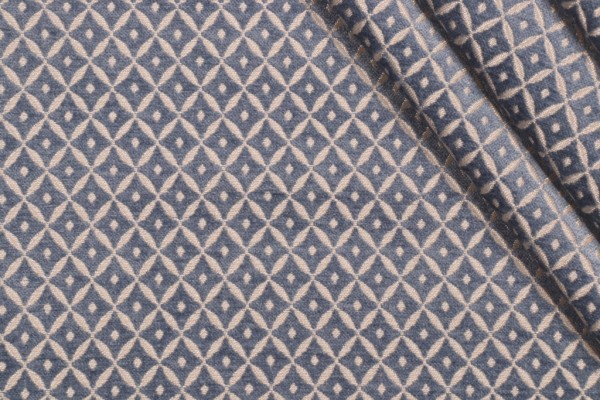 P Kaufmann Poise Woven Chenille Upholstery Fabric in Chambray