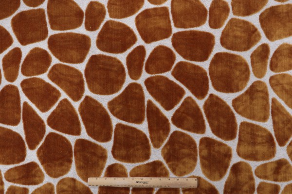 P Kaufmann Kalani Velvet Upholstery Fabric in Amber 