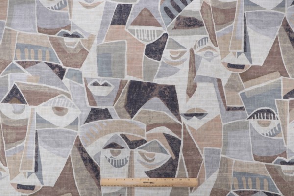 P Kaufmann About Face Printed Drapery Fabric in Sandcastle 