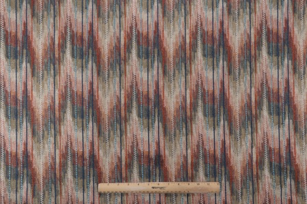 Kaufmann Fatima Embroidered Drapery Fabric in Terracotta 
