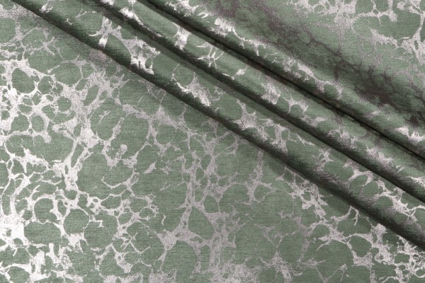 P Kaufmann Caro Printed Chenille Upholstery Fabric in Lichen 