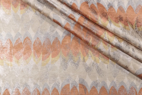 P Kaufmann Calais Printed Chenille Upholstery Fabric in Beach Pebble 