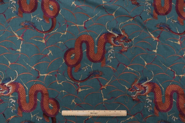 Kaufmann Mystic Embroidered Drapery Fabric in Malachite 