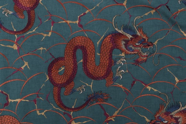 Kaufmann Mystic Embroidered Drapery Fabric in Malachite 