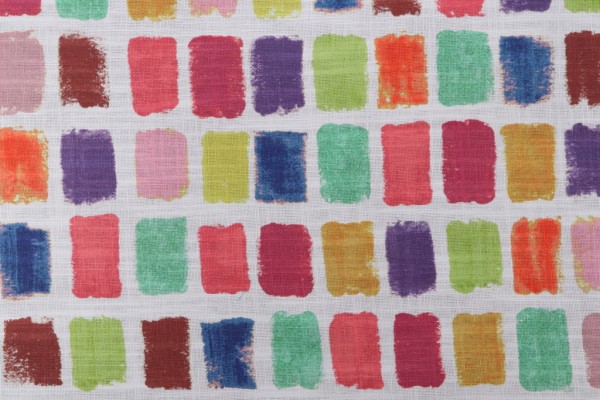 Kaufmann Paint Box Printed Drapery Fabric in Firecracker 