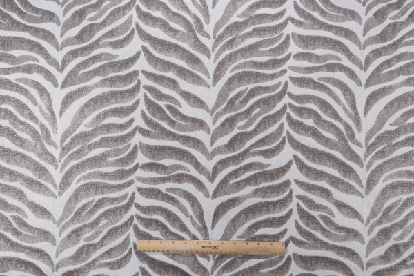 P Kaufmann Kalmar Embroidered Drapery Fabric in Zinc 
