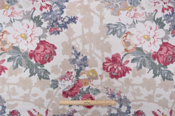 Kaufmann Shannan Printed Cotton Drapery Fabric in Antique 