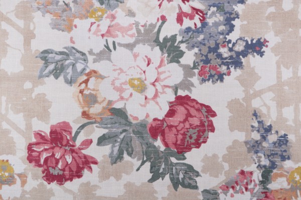 Kaufmann Shannan Printed Cotton Drapery Fabric in Antique 
