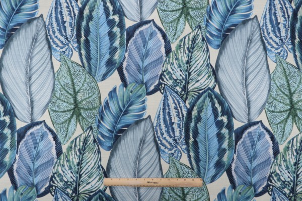 Kaufmann Isla Verde Printed Cotton Drapery Fabric in Aster 