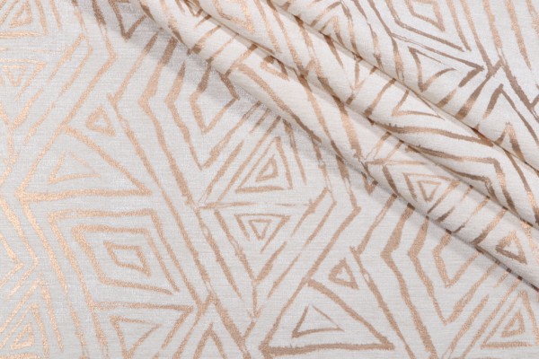 Kaufmann Kenari Printed Chenille Upholstery Fabric in Gold 