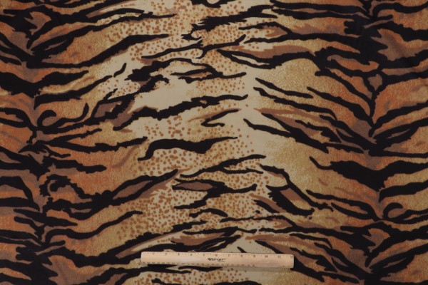 Kaufmann Saber Printed Velveteen Decorator Fabric in Gold 