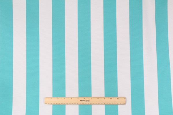 Premier Prints Stripe Printed Polyester Outdoor Fabric in Ocean