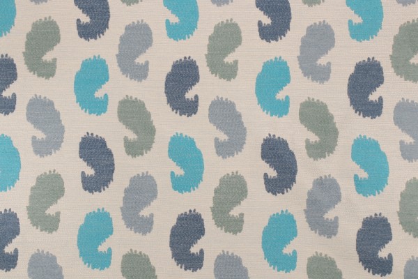 Onyx Age Kuno Tapestry Upholstery Fabric in Prussian